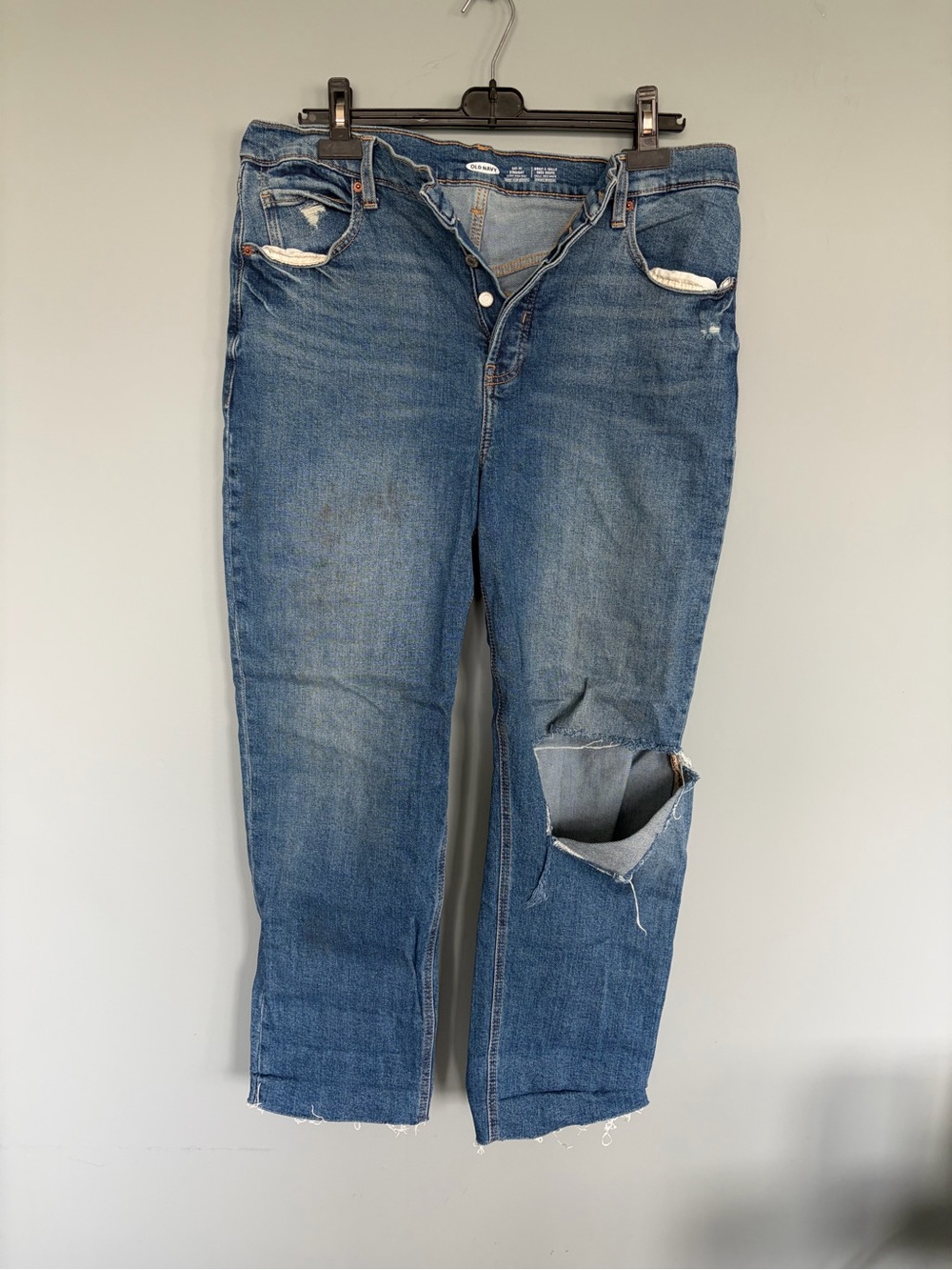 Old Navy Light Blue Sky-Hi Straight Jeans